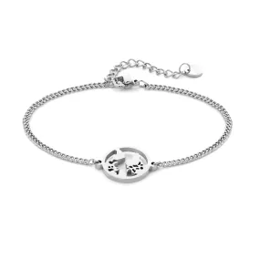 World bracelet silver