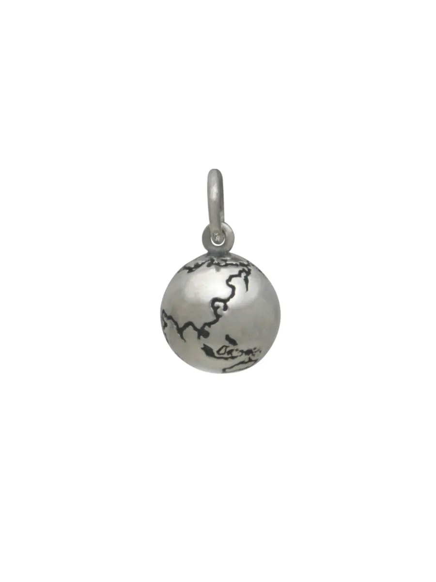 World Globe Charm Necklace