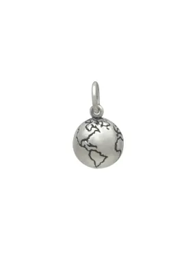 World Globe Charm Necklace