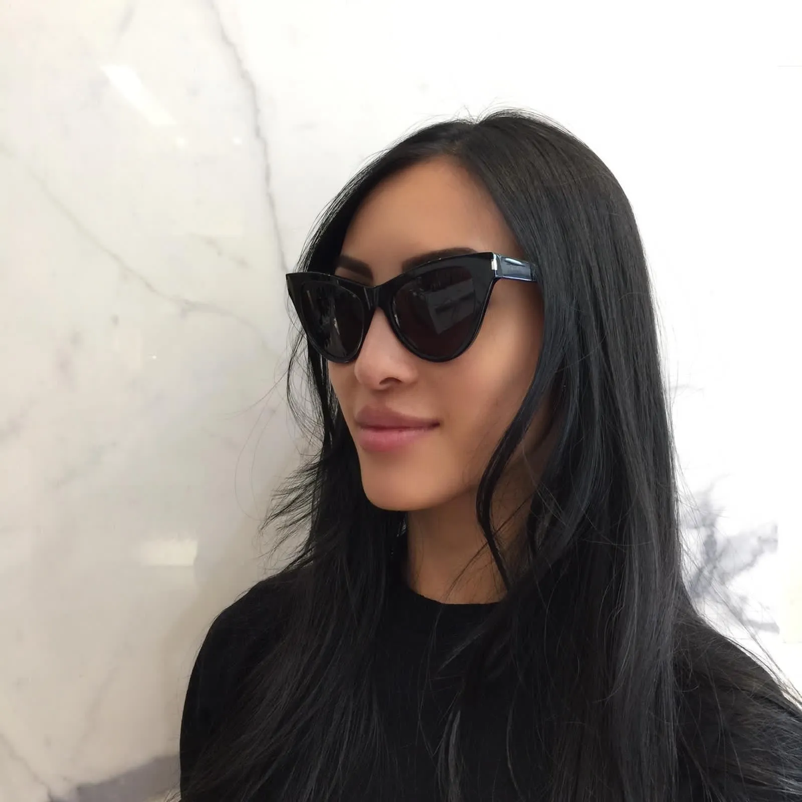 YSL SL425 Sunglasses, Black