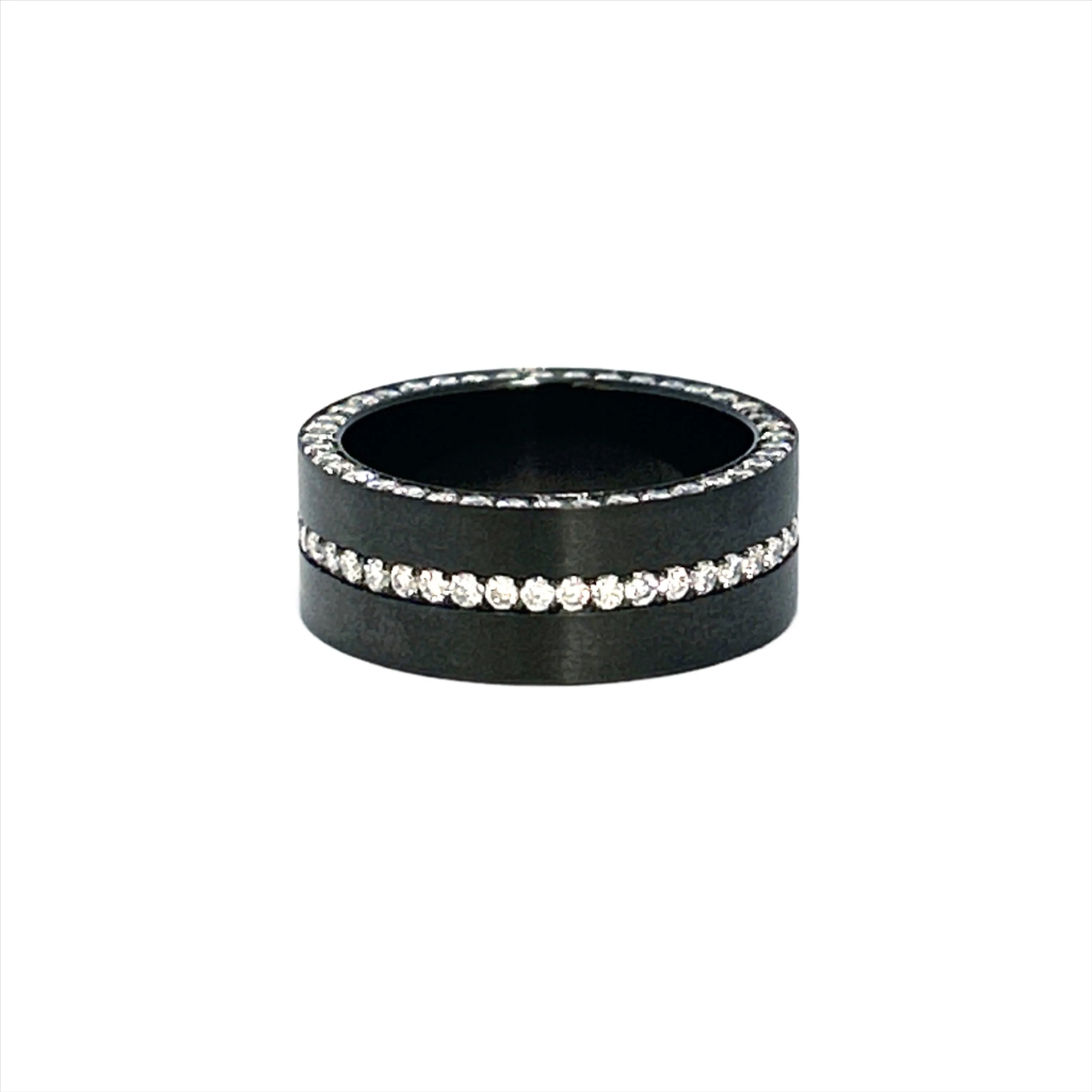 Zirconium Mens Diamond Band