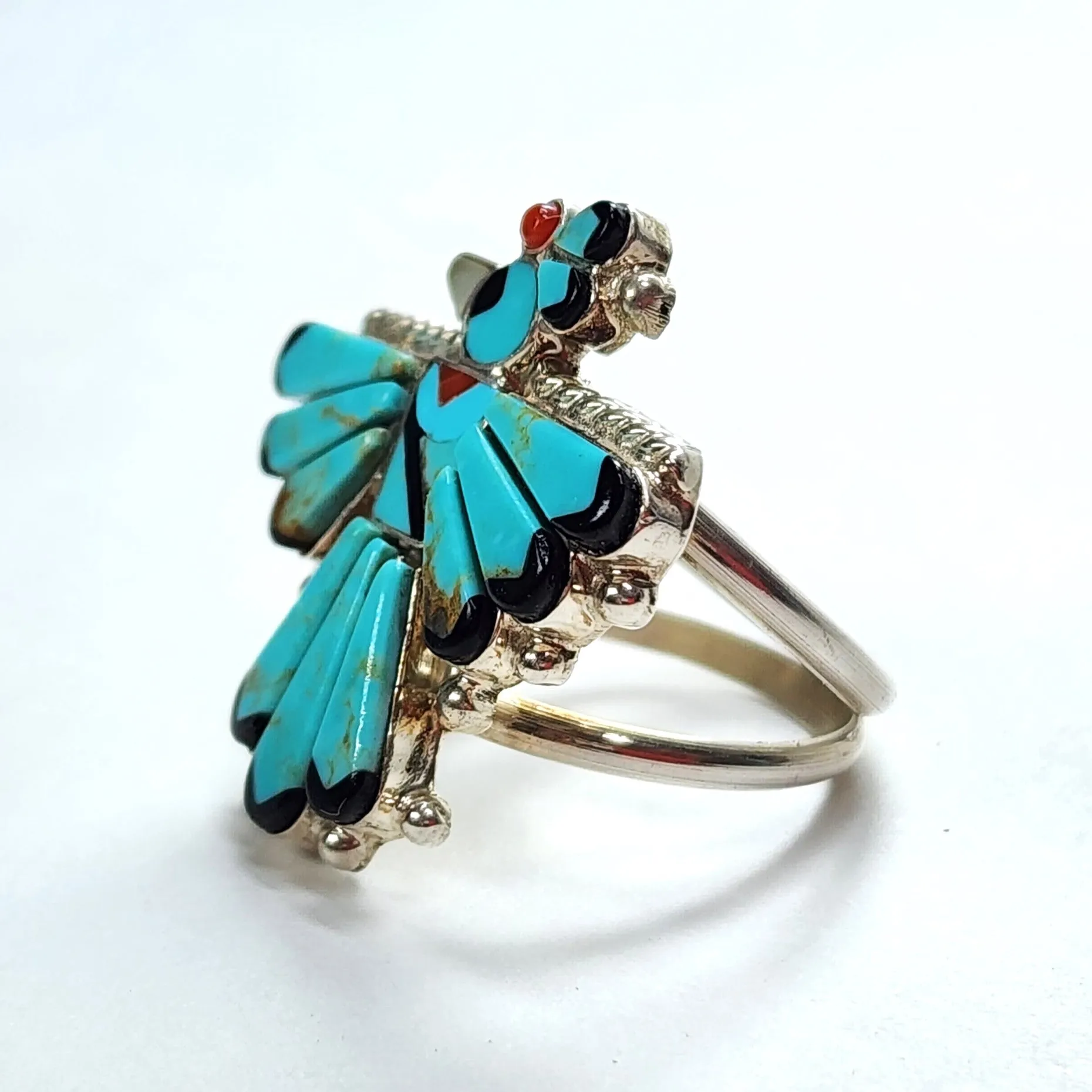 Zuni Thunderbird Ring - Size 7.5 & 8.5