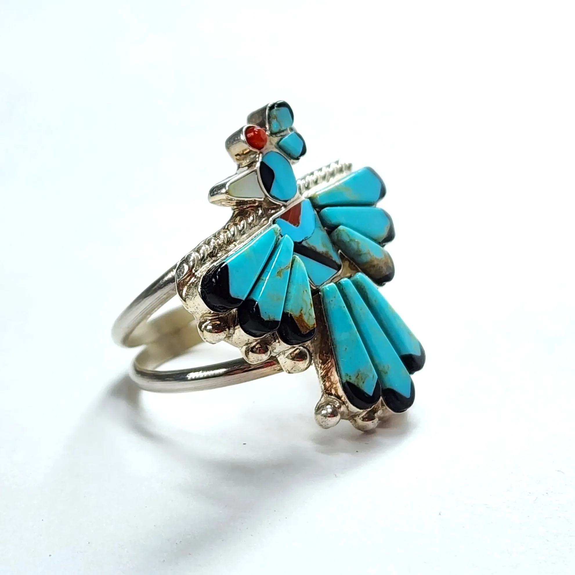 Zuni Thunderbird Ring - Size 7.5 & 8.5