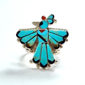 Zuni Thunderbird Ring - Size 7.5 & 8.5